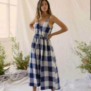 Christy Dawn | The Lincoln Dress | Midnight Plaid Linen S